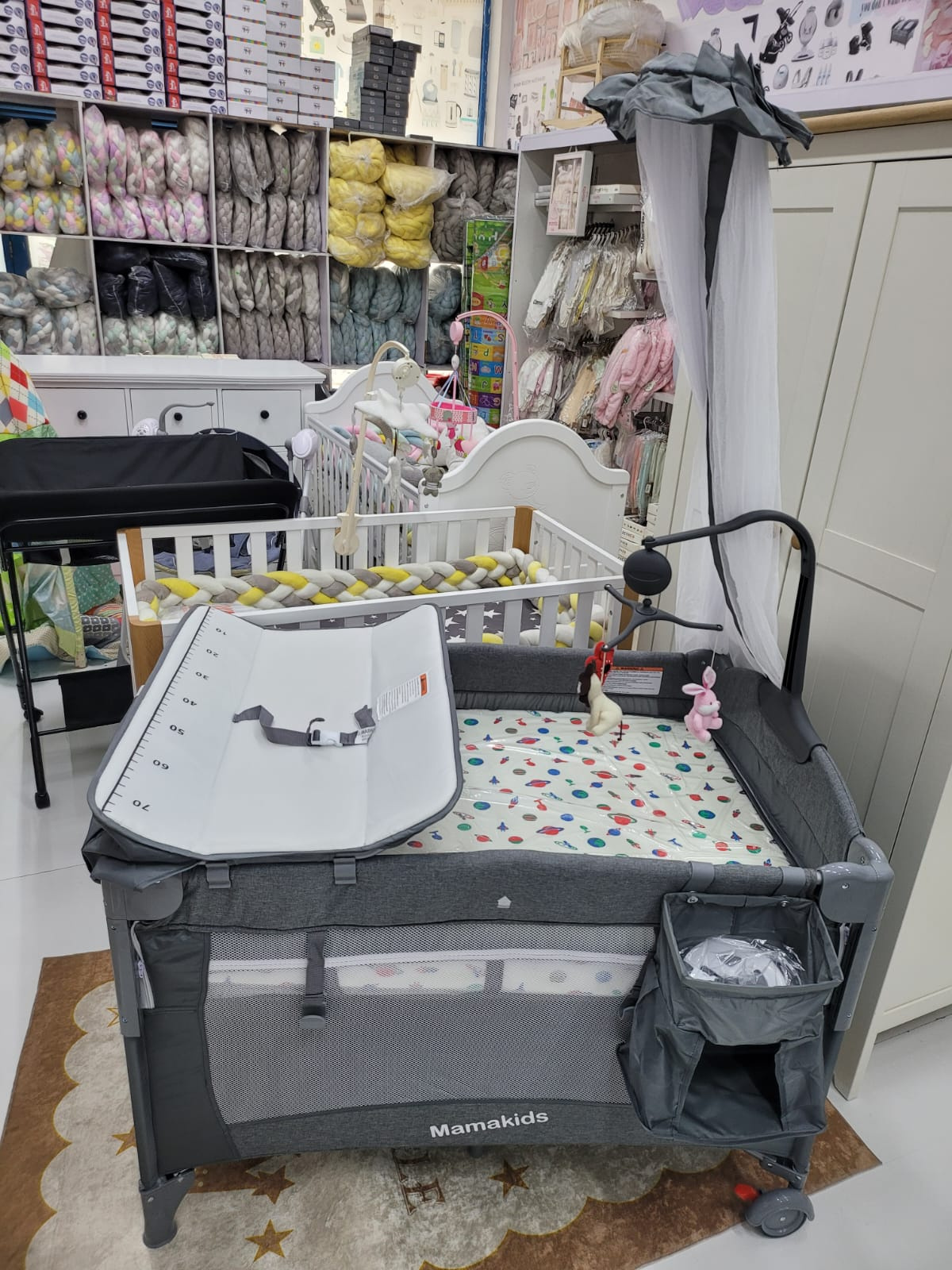 Mamakids 3-in-1 Cosleeper Playpen with Changing Table & Mosquito Net