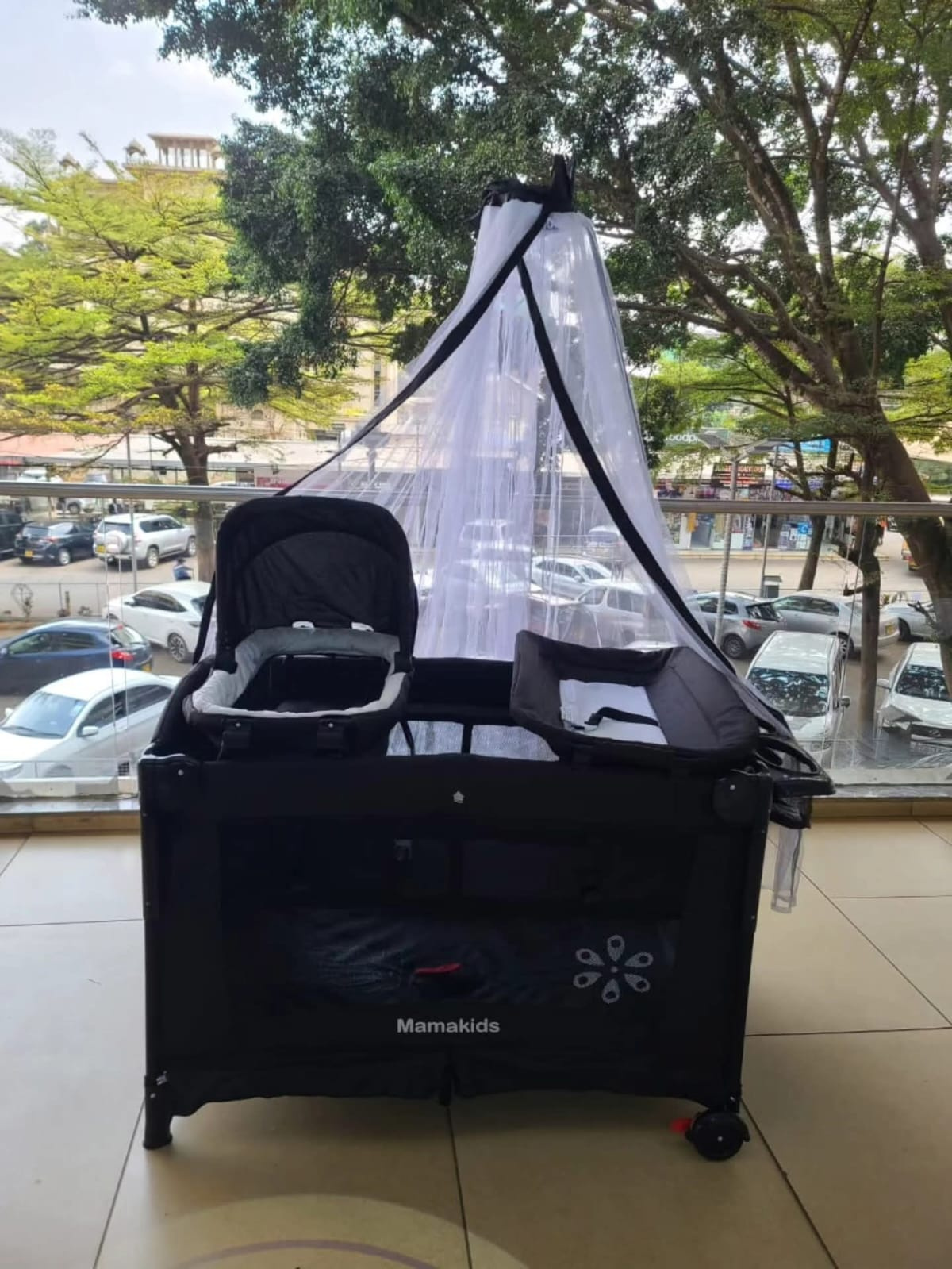 Mamakids Multifunctional Baby Crib, Co-Sleeper & Playpen – Black