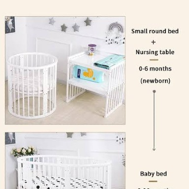 The Cuddler 5-in-1 Oval Cot