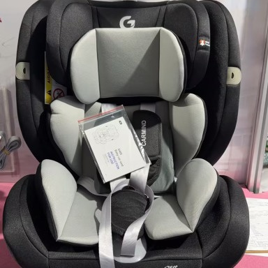 G405 360° Rotating ISOFIX Car Seat – Black & Grey