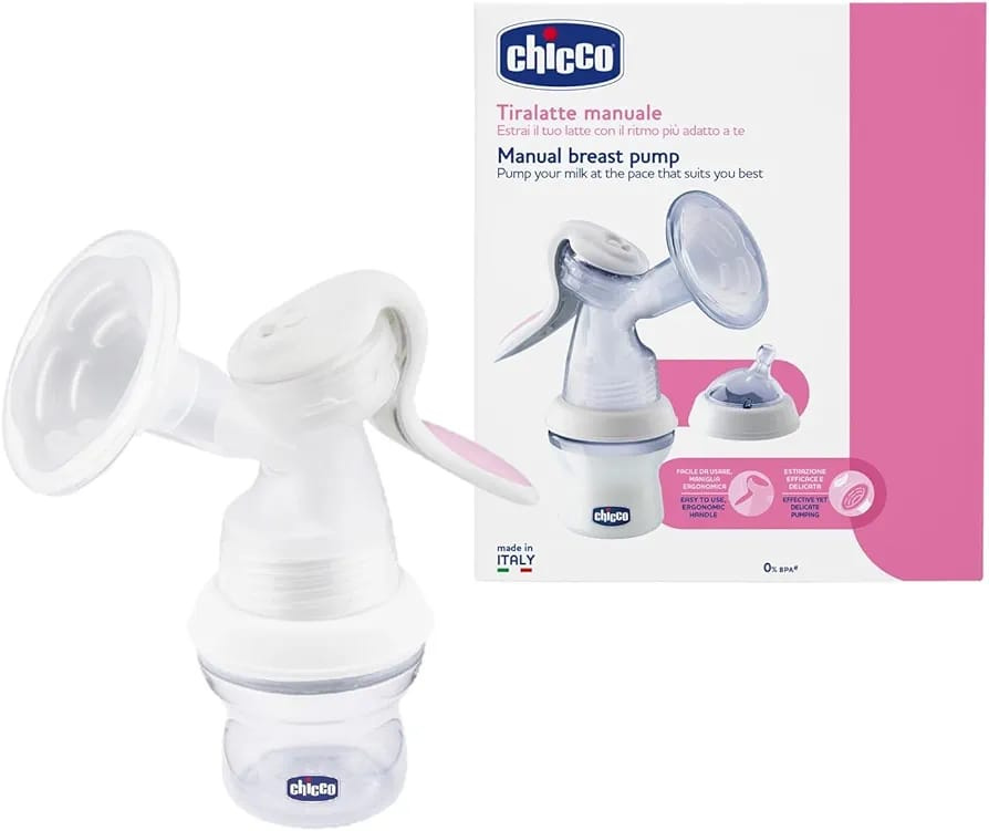 Chicco NaturalFeeling Manual Breast Pump | Ergonomic Handle