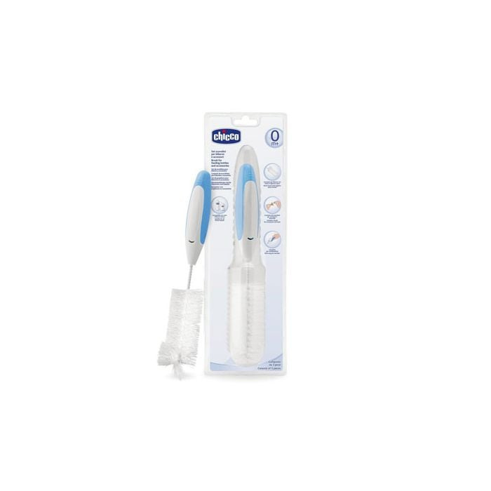 Chicco 3-in-1 Bottle Brush Set for Baby Bottles