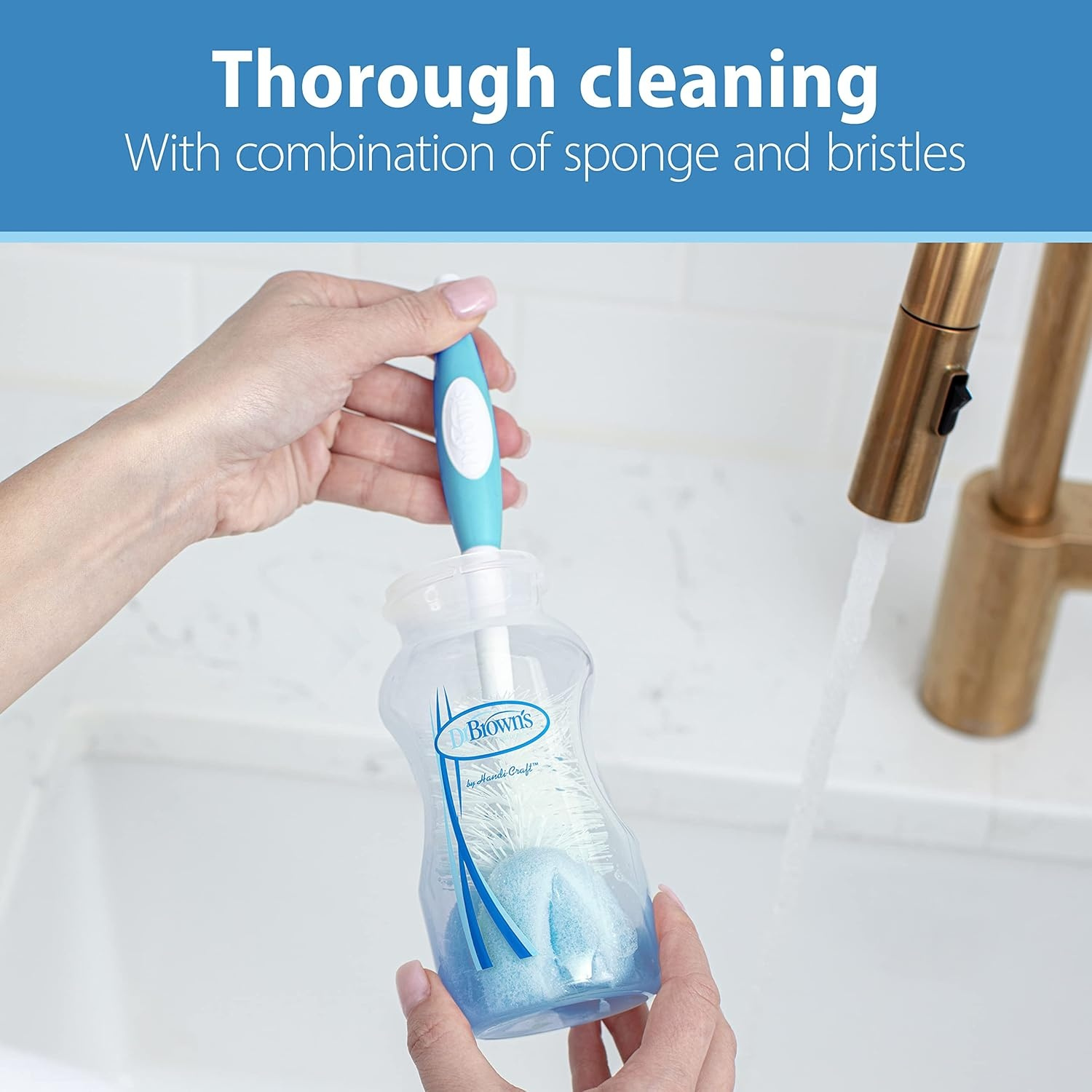 Dr. Brown’s Soft Touch Baby Bottle Cleaning Brush with Suction Clip