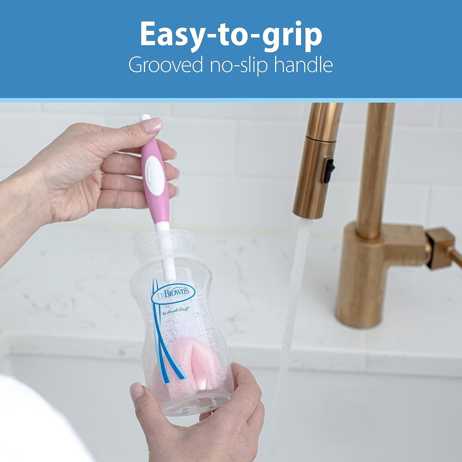 Dr. Brown’s Soft Touch Baby Bottle Cleaning Brush with Suction Clip